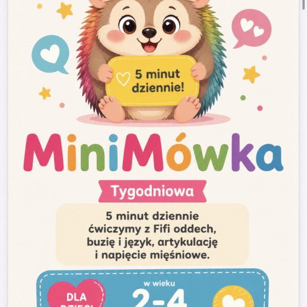 MiniMówka z FiFi- zabawy logopedyczne dla dzieci 2-4 lata+ motywatorki