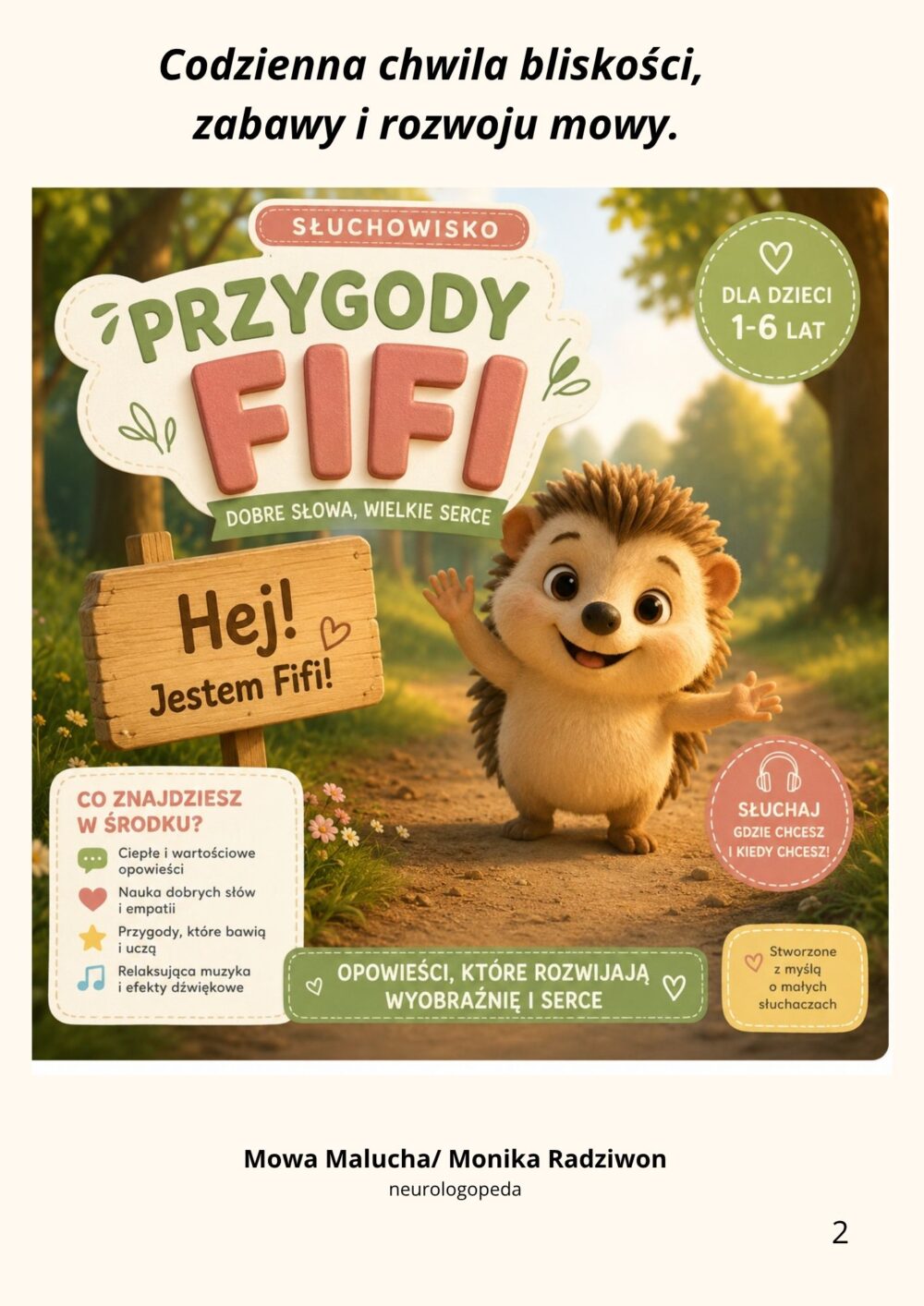 Wakacje z Fifi- dwa miesiące wsparcia mowy i relacji.